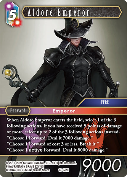 (122) Final Fantasy TCG Opus XIII: Crystal Radiance Single: Aldore Emperor (13-122) Holo Hero