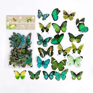 Original Deco Stickers: Butterfly: Green