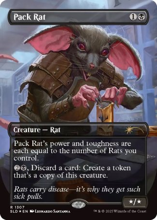 (1307) Magic The Gathering Secret Lair Drop Series Single: Pack Rat (V.2) Holo Rare