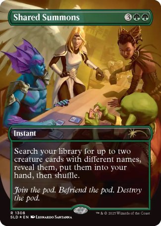 (1308) Magic The Gathering Secret Lair Drop Series Single: Shared Summons Holo Rare