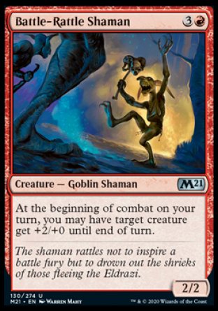 (130) Magic The Gathering Core 2021 Single: Battle-Rattle Shaman  Uncommon