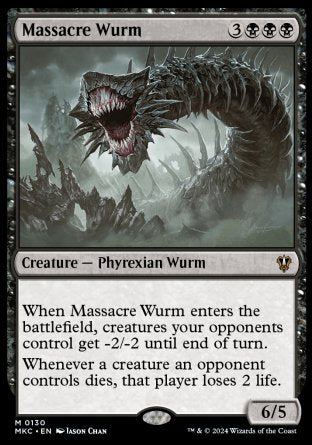 (130) Magic The Gathering Commander: Murders at Karlov Manor Single: Massacre Wurm  Mythic