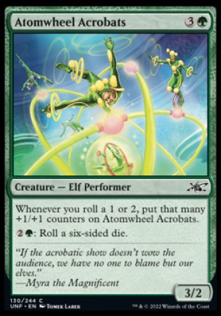 (130) Magic The Gathering Unfinity Single: Atomwheel Acrobats Holo Common