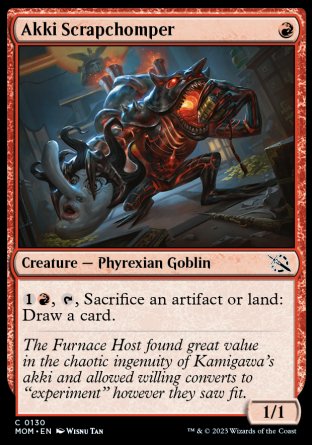 (130) Magic The Gathering March of the Machine Single: Akki Scrapchomper  Common
