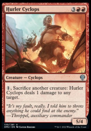 (130) Magic The Gathering Dominaria United Single: Hurler Cyclops  Uncommon