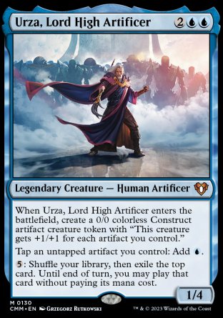 (130) Magic The Gathering Commander Masters Single: Urza, Lord High Artificer Holo Mythic