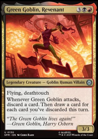 (130) Magic The Gathering Magic: The Gathering | Marvel's Spider-Man Single: Green Goblin, Revenant Holo Uncommon