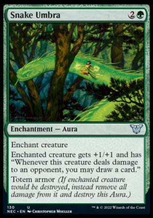 (130) Magic The Gathering Commander: Kamigawa: Neon Dynasty Single: Snake Umbra  Uncommon