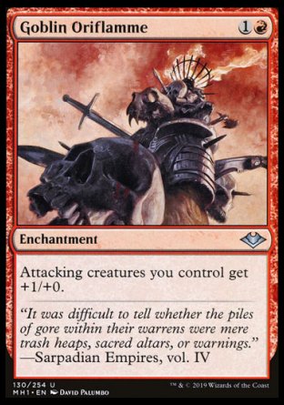 (130/254) Magic The Gathering Modern Horizons Single: Goblin Oriflamme  Uncommon