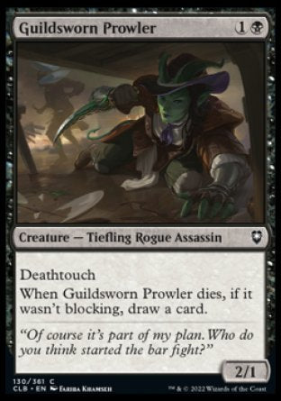 (130) Magic The Gathering Commander Legends: Battle for Baldur's Gate Single: Guildsworn Prowler Holo Common