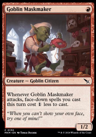 (130) Magic The Gathering Murders at Karlov Manor Single: Goblin Maskmaker Holo Common