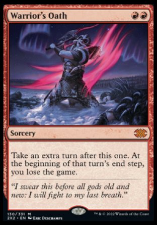 (130) Magic The Gathering Double Masters 2022 Single: Warrior's Oath Holo Mythic