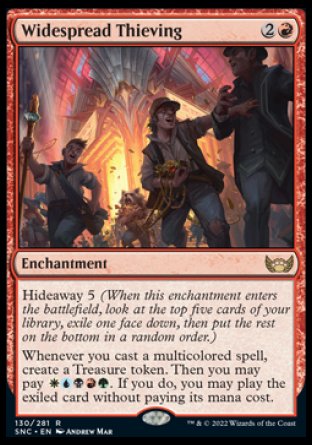 (130) Magic The Gathering Streets of New Capenna Single: Widespread Thieving Holo Rare