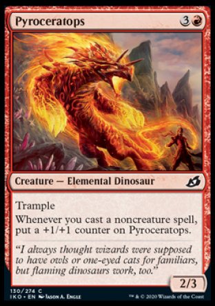 (130/274) Magic The Gathering Ikoria: Lair of Behemoths Single: Pyroceratops Holo Common