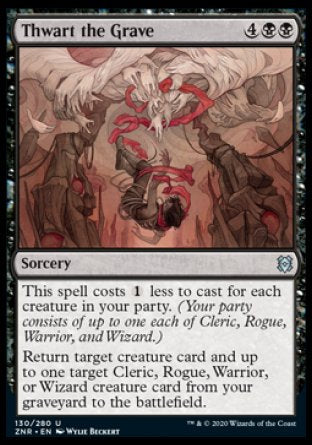 (130/280) Magic The Gathering Zendikar Rising Single: Thwart the Grave  Uncommon