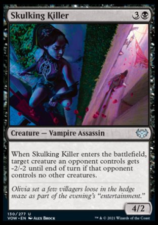 (130) Magic The Gathering Innistrad: Crimson Vow Single: Skulking Killer  Uncommon