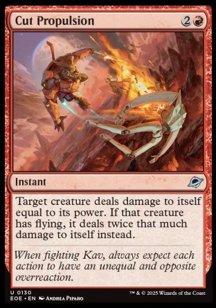 (130) Magic The Gathering Edge of Eternities Single: Cut Propulsion Holo Uncommon