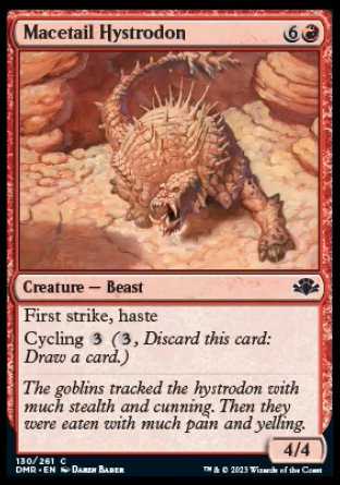 (130) Magic The Gathering Dominaria Remastered Single: Macetail Hystrodon  Common