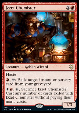 (130) Magic The Gathering Commander: Adventures in the Forgotten Realms Single: Izzet Chemister  Rare