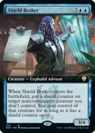 (130) Magic The Gathering Commander: Streets of New Capenna: Extras Single: Shield Broker  Rare