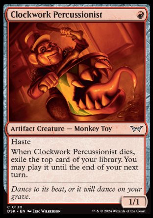 (130) Magic The Gathering Duskmourn: House of Horror Single: Clockwork Percussionist  Common