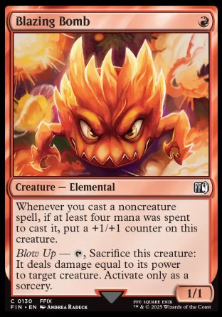 (130) Magic The Gathering Magic: The Gathering - FINAL FANTASY Single: Blazing Bomb Holo Common