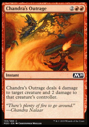 (130/280) Magic The Gathering Core 2020 Single: Chandra's Outrage  Common