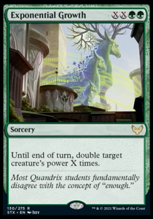 (130) Magic The Gathering Strixhaven: School of Mages Single: Exponential Growth  Rare