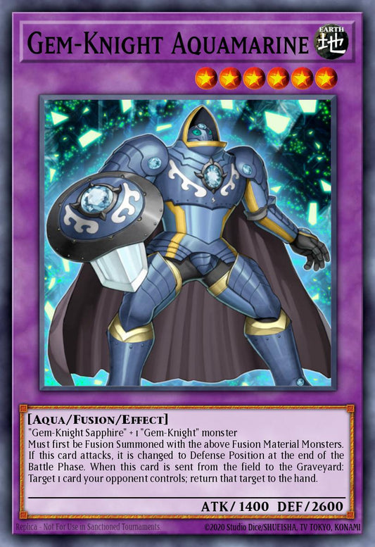(137) YuGiOh TCG BLMM: Battles of Legend: Monster Mayhem Single: Gem-Knight Aquamarine  Ultra Rare
