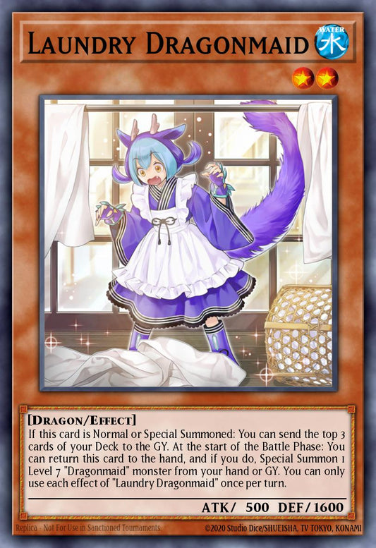 (021) YuGiOh TCG RA03: Quarter Century Bonanza Single: Laundry Dragonmaid (V.5 - Quarter Century Secret Rare)  Quarter Century Secret Rare