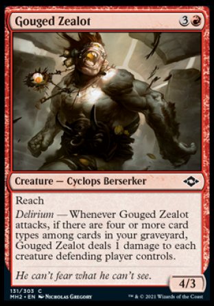 (131) Magic The Gathering Modern Horizons 2 Single: Gouged Zealot Holo Common