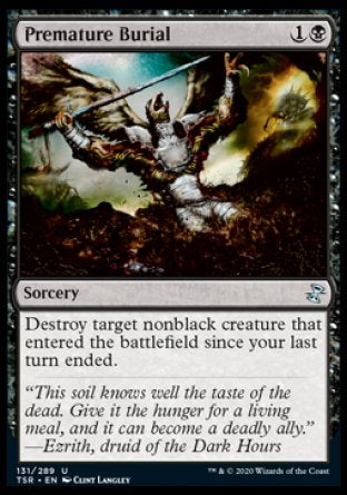 (131/289) Magic The Gathering Time Spiral Remastered Single: Premature Burial  Uncommon