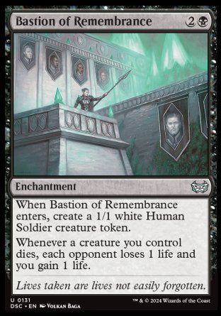 (131) Magic The Gathering Commander: Duskmourn: House of Horror Single: Bastion of Remembrance  Uncommon