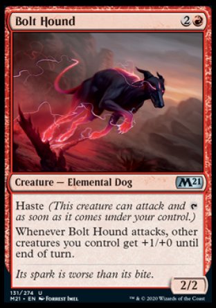(131) Magic The Gathering Core 2021 Single: Bolt Hound Holo Uncommon