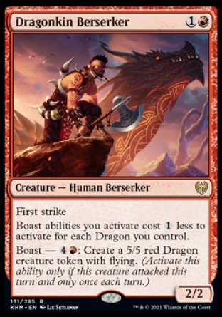 (131) Magic The Gathering Kaldheim: Promos Single: Dragonkin Berserker (V.1)  Rare