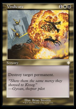 (131) Magic The Gathering Commander: The Brothers' War Single: Vindicate  Rare