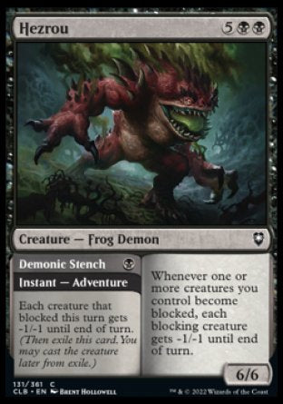 (131) Magic The Gathering Commander Legends: Battle for Baldur's Gate Single: Hezrou // Demonic Stench  Common