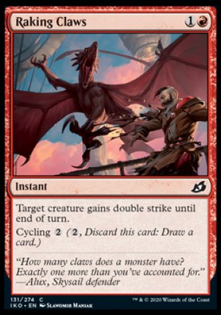 (131/274) Magic The Gathering Ikoria: Lair of Behemoths Single: Raking Claws Holo Common
