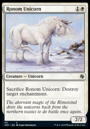 (131) Magic The Gathering Jumpstart Single: Ronom Unicorn  Common