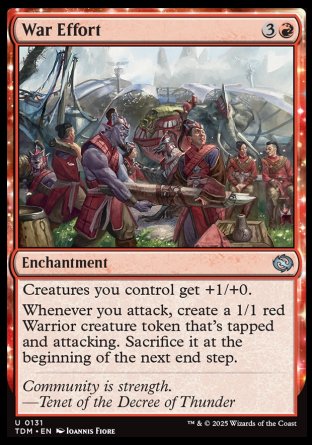 (131) Magic The Gathering Tarkir: Dragonstorm Single: War Effort  Uncommon
