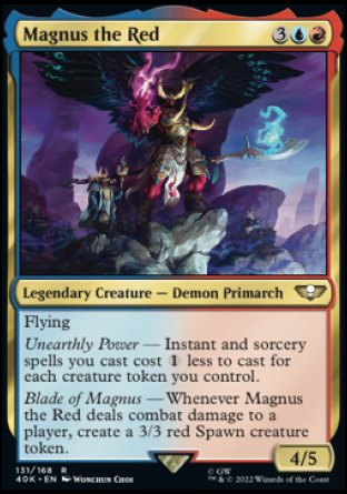 (131) Magic The Gathering Universes Beyond: Warhammer 40000 Single: Magnus the Red (V.2)  Rare