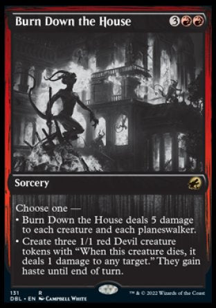 (131) Magic The Gathering Innistrad: Double Feature Single: Burn Down the House  Rare