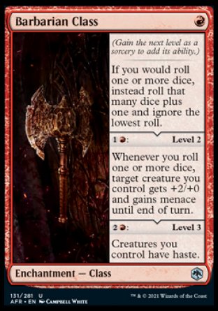 (131) Magic The Gathering Adventures in the Forgotten Realms Single: Barbarian Class  Uncommon
