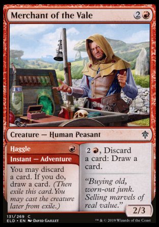 (131/269) Magic The Gathering Throne of Eldraine Single: Merchant of the Vale // Haggle  Common