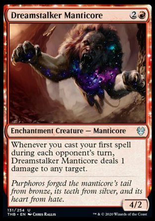 (131/254) Magic The Gathering Theros Beyond Death Single: Dreamstalker Manticore Holo Uncommon