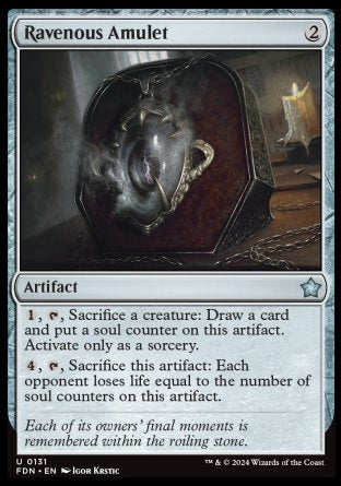 (131) Magic The Gathering Magic: The Gathering Foundations Single: Ravenous Amulet Holo Uncommon