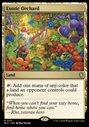 (131) Magic The Gathering Commander: Bloomburrow Single: Exotic Orchard  Rare