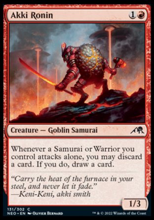 (131) Magic The Gathering Kamigawa: Neon Dynasty Single: Akki Ronin  Common