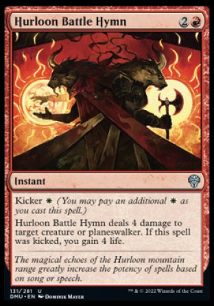 (131) Magic The Gathering Dominaria United Single: Hurloon Battle Hymn Holo Uncommon