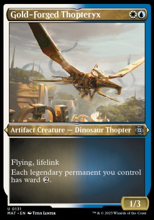 (131) Magic The Gathering March of the Machine: The Aftermath: Extras Single: Gold-Forged Thopteryx (V.2)  Uncommon